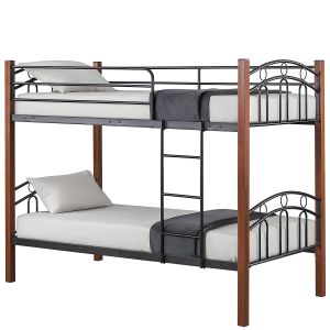 Κουκέτα ArteLibre KETCHUM Μαύρο/Καρυδί Για Στρώμα 90x190cm