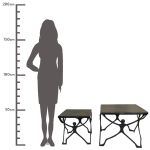 Τραπεζάκι ArteLibre Άνθρωποι Μαύρο Αλουμίνιο 58x58x49cm Σετ 2Τμχ