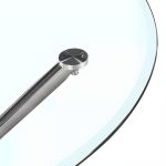 Τραπέζι Τραπεζαρίας ArteLibre PHLAX Διάφανο/Χρώμιο Γυαλί/Μέταλλο Φ120x74cm