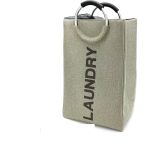 Καλάθι Ρούχων Φυσικό Μέταλλο/Ύφασμα 36x30x55cm