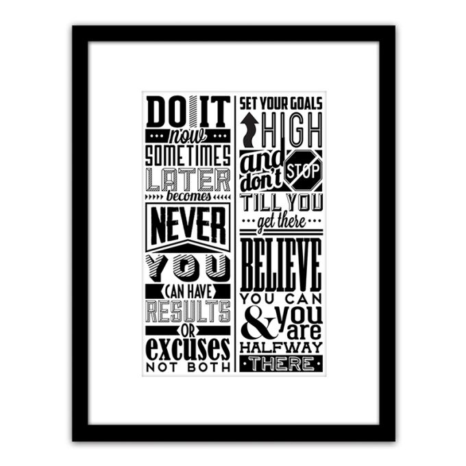 Πίνακας Σε Κορνίζα ArteLibre Πλαστικό 'Quote' 35x45x1.8cm