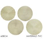 Σουπλά Οβάλ Χρυσό PVC Φ38cm Σε 4 Σχέδια