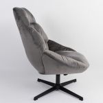 Πολυθρόνα ArteLibre CHANTIERI Γκρι Ύφασμα/Μέταλλο 94x71x83cm