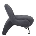 Πολυθρόνα ArteLibre PASIPHAE Γκρι Ύφασμα/Μέταλλο/Ξύλο 80x86x80cm