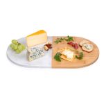 Οβάλ Δίσκος Σερβιρίσματος Μάρμαρο/Μπαμπού 37x22cm ALPINA