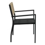 Πολυθρόνα Κήπου ArteLibre HORUS Μαύρο/Καφέ Αλουμίνιο/Rattan 56x58x83cm