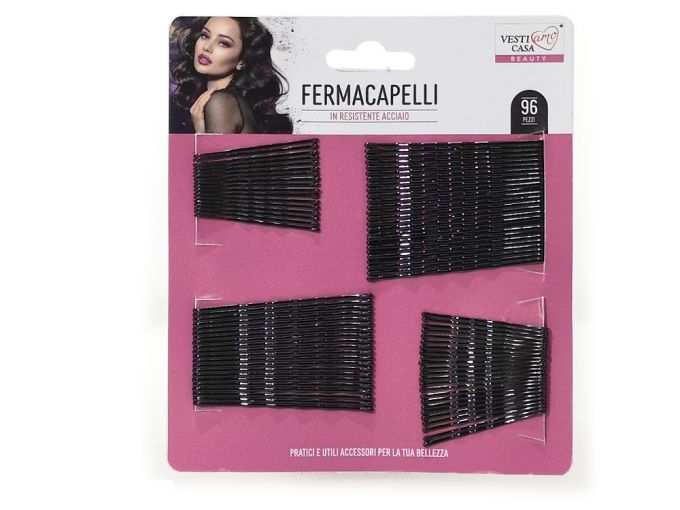 Τσιμπιδάκια Μαλλιών Μαύρο Μέταλλο Σετ 96Τμχ