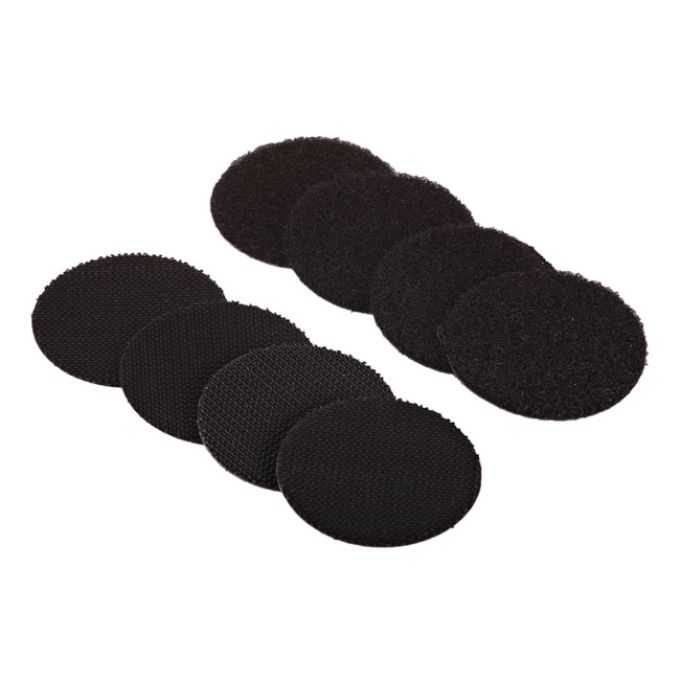 Power Hook+Loop Στρογγυλό Αυτοκόλλητο Μαύρο 45mm 4Σετ