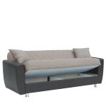 Καναπές Κρεβάτι Τριθέσιος ArteLibre JUAN Καφέ/Μπεζ 210x84x86cm