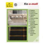 Τσοχάκια Συνθετικά Αυτoκόλλητα Λεία Δάπεδα 16x44m 8Τμχ Καφέ