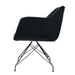 Πολυθρόνα ArteLibre JOEL Μαύρο Ύφασμα/Μέταλλο 66.5x64x82cm