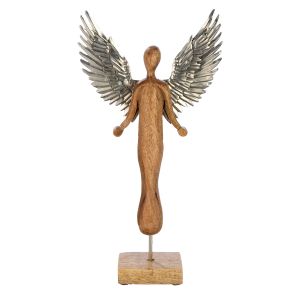 Φιγούρα Άγγελοι 'Diana' Ξύλο Μάνγκο Εκρού 7x19x36.5cm