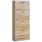 Παπουτσοθήκη ArteLibre BRANTLEY Δρυς Μοριοσανίδα 60x24x150cm