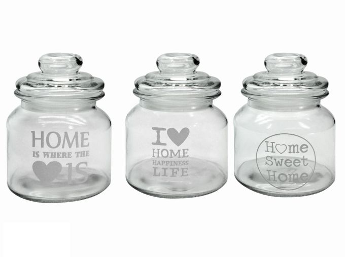 Δοχείο Με Μεταλλικό Πώμα Διάφανο Γυαλί 65cl Σε 3 Σχέδια