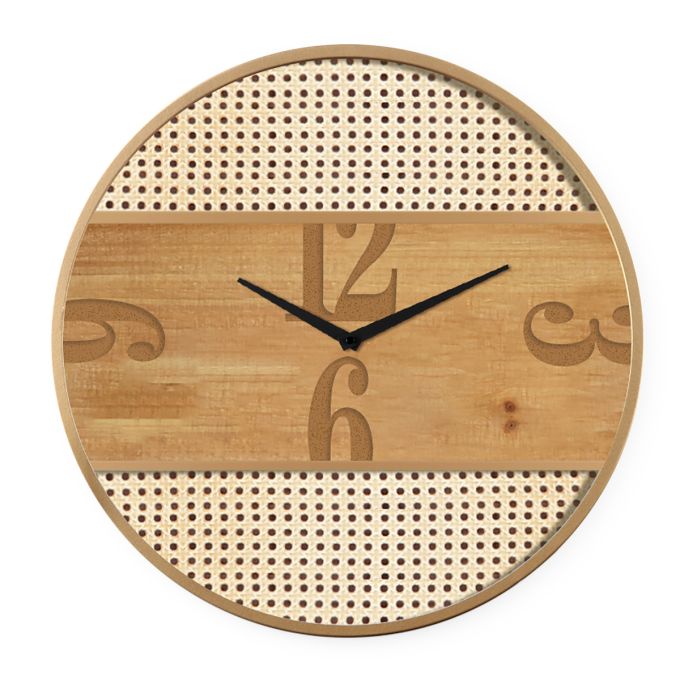 Ρολόι Τοίχου ArteLibre Φυσικό Μέταλλο/MDF 50x50x3.5cm