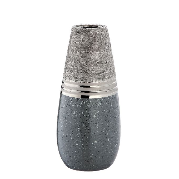 Βάζο ArteLibre Ασημί/Γκρι Κεραμικό 13x13x30cm
