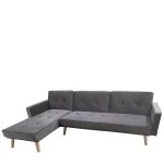 Καναπές Κρεβάτι Γωνιακός ArteLibre EMILIA Γκρι Ύφασμα 267x153x85cm