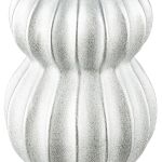Βάζο Κεραμικό Ασημί χρώμα D12X22Cm D12X22Cm
