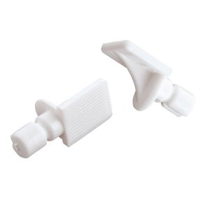 Στήριγμα Ραφιού Φ8mm Λευκό Πλαστικό