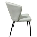 Καρέκλα Τραπεζαρίας ArteLibre JACARANDA Μπεζ/Μαύρο Ύφασμα/Μέταλλο 56x56x76cm