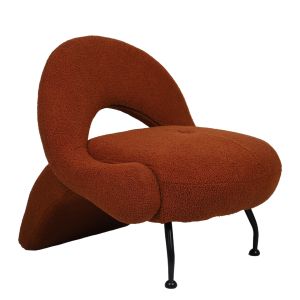 Πολυθρόνα ArteLibre PASIPHAE Πορτοκαλί Ύφασμα/Μέταλλο/Ξύλο 80x86x80cm