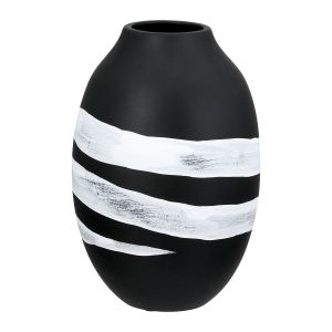 Βάζο Στρογγυλό Κεραμικό Μαύρο D14X21Cm D14X21Cm