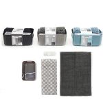 Σετ Μπάνιου Σε 3 Χρώματα Περιέχει Κουρτίνα 180x180cm Χαλάκι 60x40cm