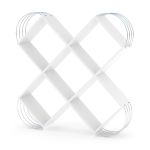 Βιβλιοθήκη ArteLibre CASE Λευκό/Χρώμιο 120x25x120cm