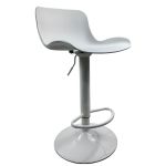 Σκαμπό Bar ArteLibre QUERIDA Λευκό PP/Μέταλλο 44x45x58/81-79/102cm