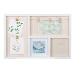 Photo Θήκη Rectangular "Imago" Acrilic Mdf Ecru Λευκό PU 48x3x32cm