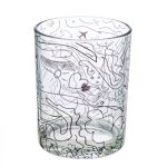 Ανεμοφωτιστικό 'Modern Art' Γυαλί Μαύρο/Διάφανο 12.5x10cm