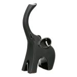 Sculpture Elephant Ceramic Black 2 Assorted 9X6X17Cm 9X6X17Cm