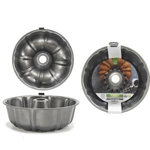 Φόρμα Κέικ Γκρι Ατσάλι Διάμετρος 25x8.5cm