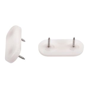 Τάπες Επίπλων Καρφωτές Πλαστικό 45x20mm 4Τμχ Λευκό