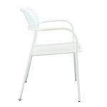 Πολυθρόνα Κήπου ArteLibre SOBEK Λευκό Μέταλλο 55x57x76cm