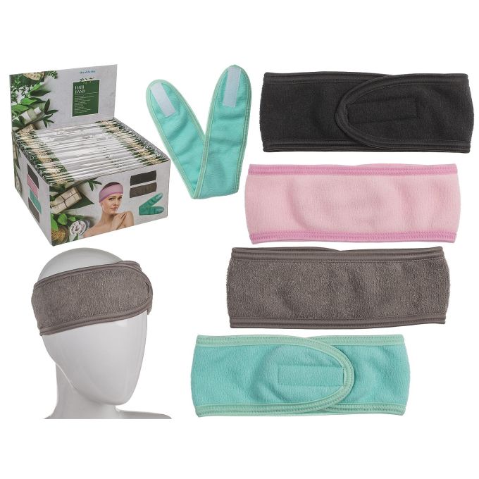 Κορδέλα Μαλλιών Spa & Beauty 100% Polyester 60x6cm Σε 4 Χρώματα