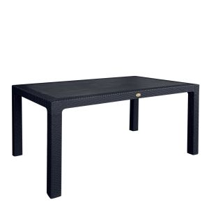 Τραπέζι Κήπου ArteLibre Eco Μαύρο Ανακυκλωμένο PP 150x90x74cm