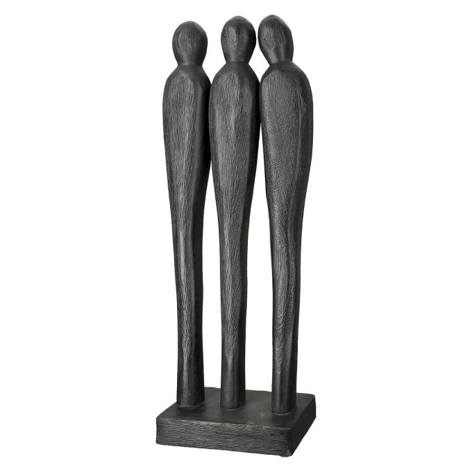 Γλυπτό '3 People' Ομάδα Ξύλο Μάνγκο Μαύρο 6.5x14x36cm