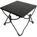 Τραπεζάκι ArteLibre Άνθρωποι Μαύρο Αλουμίνιο 58x58x49cm Σετ 2Τμχ