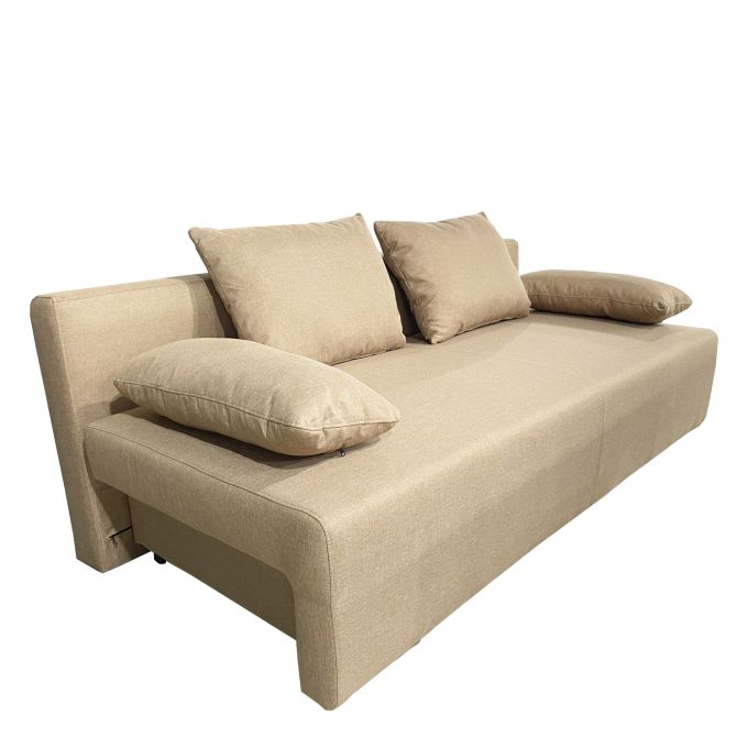 Καναπές Κρεβάτι Τριθέσιος ArteLibre URBAN LOUNGE 3S Ανοιχτό Καφέ Ύφασμα 194x93x72cm