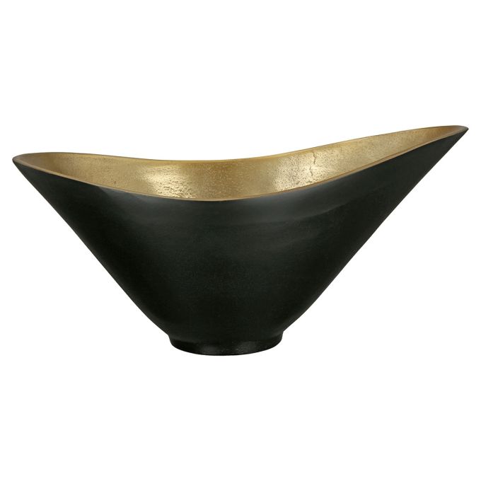 Μπωλ 'Urio' Αλουμίνιο Μαύρο 21.5x38x18cm