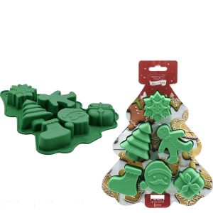 Χριστουγεννιάτικο Καλούπι Δέντρου Με 6 Φόρμες 23cm