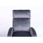 Πολυθρόνα Ανακλινόμενη ArteLibre TUREIS Γκρι Βελούδο 68x86x99cm