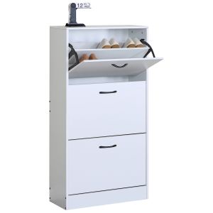 Παπουτσοθήκη ArteLibre BRANTLEY Λευκό Μοριοσανίδα 60x24x116cm