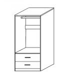 Ντουλάπα ArteLibre SWALLOWTAIL Φυσικό Χρώμα 80x50x180cm