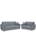 Σετ Σαλόνι ArteLibre JUAN Διθέσιος και Τριθέσιος Γκρι