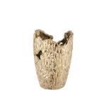 Βάζο Κωνικό 'Crepa' Κεραμικό Χρυσό 18.5x13cm