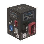 Κουμπαράς Χρηματοκιβώτιο Με Συνδυασμό Και Κλειδαριά Μέταλλο 16x11.5x10cm Σε 4 Χρώματα