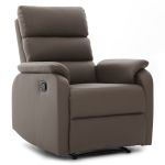 Πολυθρόνα Ανακλινόμενη ArteLibre TALITHA Καφέ PU 79x97x101cm