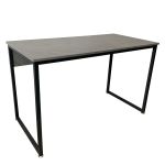 Γραφείο ArteLibre CAMERON Γκρι/Μαύρο PVC/Μέταλλο 120x60x75cm